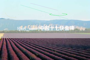 青岛中国十七块金牌