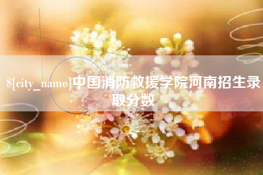 青岛中国消防救援学院河南招生录取分数