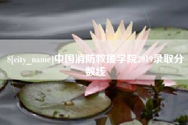 青岛中国消防救援学院2019录取分数线