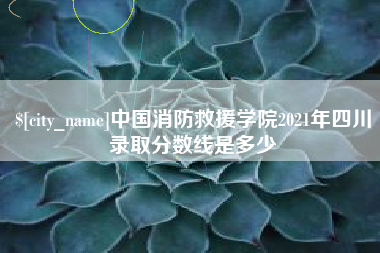 青岛中国消防救援学院2021年四川录取分数线是多少