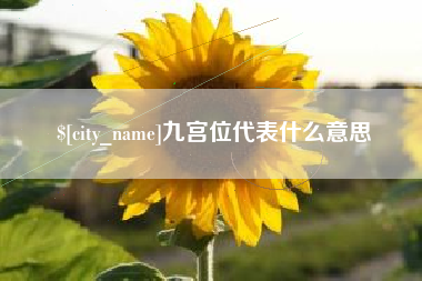 青岛九宫位代表什么意思