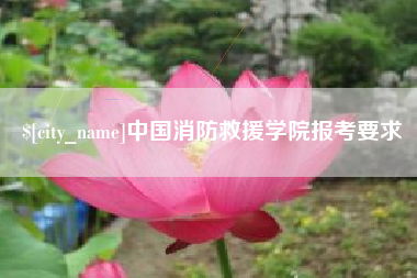 青岛中国消防救援学院报考要求