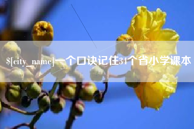 青岛一个口诀记住34个省小学课本