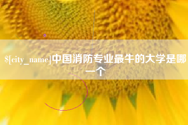 青岛中国消防专业最牛的大学是哪一个