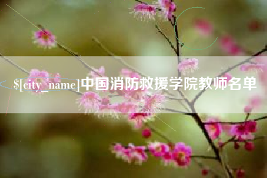 青岛中国消防救援学院教师名单