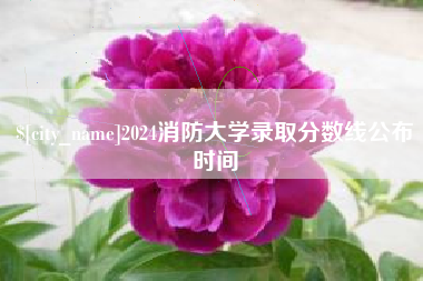 青岛2024消防大学录取分数线公布时间