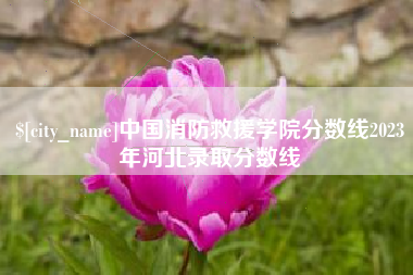 青岛中国消防救援学院分数线2023年河北录取分数线