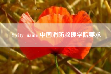 青岛中国消防救援学院要求