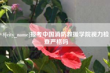 青岛报考中国消防救援学院视力检查严格吗