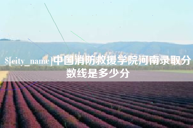 青岛中国消防救援学院河南录取分数线是多少分