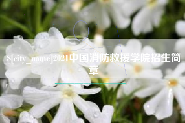青岛2021中国消防救援学院招生简章