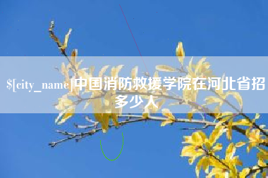 青岛中国消防救援学院在河北省招多少人