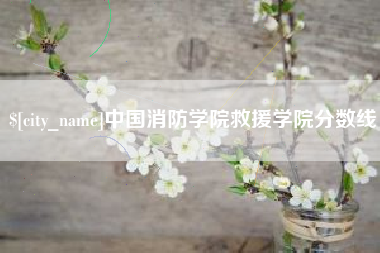 青岛中国消防学院救援学院分数线